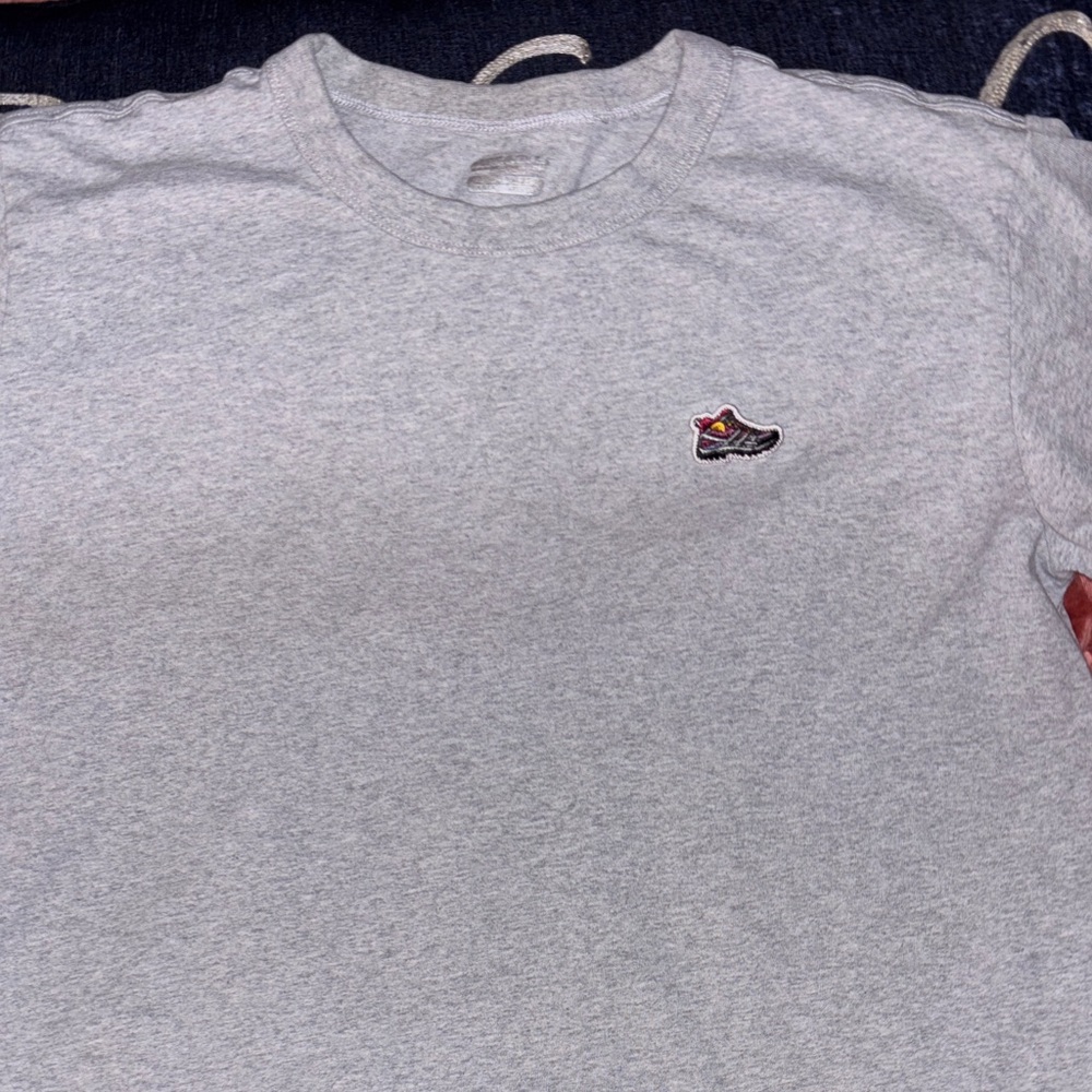Merrell Gray Short Sleeve Tee with Embroidered Detail